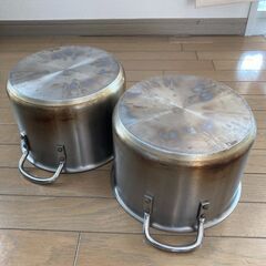 大容量6L対応鍋（フタ付き）2個セットの画像