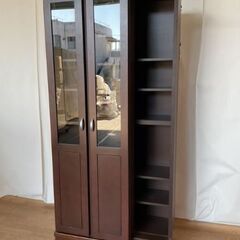 No.174　スライド本棚　ガラス扉付き（豊橋市収集業務課リユース家具）の画像