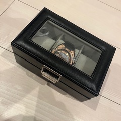 腕時計ブラックゴールド　ケースセットの画像