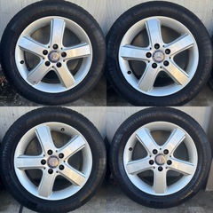 メルセデスベンツ Bクラス　W245 純正16インチホイール 4本 6J +46 5H 112 ４本➕ラバーチェーンセットの画像