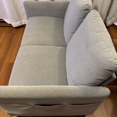 【美品】2人掛けソファグレーの画像