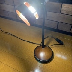 ニトリ　テーブルランプ　Nウッドリング　ダークブラウンの画像