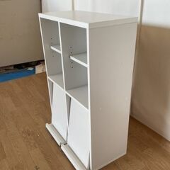 No.177　フラップ扉付きオープン棚（豊橋市収集業務課リユース家具）の画像