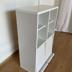 No.177　フラップ扉付きオープン棚（豊橋市収集業務課リユース家具）の画像