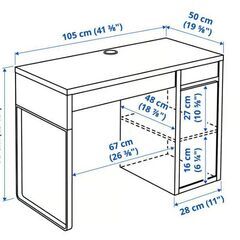 【無料譲渡】ホワイトウッドカラーPC/学習デスク＋回転チェアセットの画像