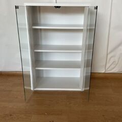 No.178　ガラス扉付き収納棚（豊橋市収集業務課リユース家具）の画像