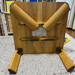 【差し上げます】天然木ローテーブル(折りたたみ可)の画像