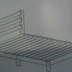 木製シングルベット　1000円で譲ります　の画像