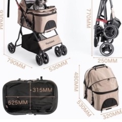 Pandaloli ペットカート ベビーカー 犬 バギー:小型犬 の画像