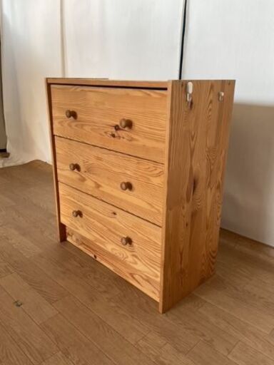 No.180IKEA イケアrast ラスト木製チェスト3段 (豊橋市収集業務課
