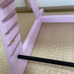 ♬パステルピンク♫ 木製ベビーチェア ハイチェアの画像