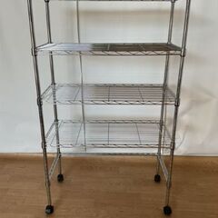 No.181　ルミナス　スチールラック　４段　コの字補強パーツ付き　幅74cm（豊橋市収集業務課リユース家具）の画像