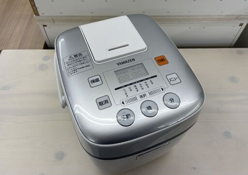 3合炊き マイコン炊飯器 YJB-300 ヤマゼン 2023年製 説明書付き ホワイト マイコンジャー 炊飯ジャー 札幌市手稲区