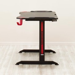 「118cm ゲーミングデスク 新品 ブラック/レッド ゲーム環境に最適」の画像