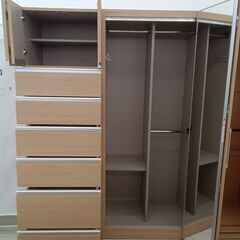 ★リユースのサカイ日立店★HJ8456 シギヤマ家具 ワードローブ ナチュラルブラウン H189.5×D57.5×W141 クリーニング済み の画像