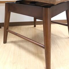 stp-3603　回転式ダイニングチェア　2脚セット　ブラウン系　回転チェア　クッションチェア　ファブリックチェア　布製座面　食卓椅子　イスの画像