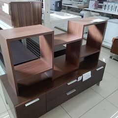 ★リユースのサカイ日立店★HJ8460  収納棚 ダークブラウン H59×D27×W127 クリーニング済み の画像