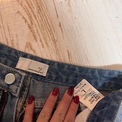 【jeans designed】ダメージデニム　Lサイズ　海外　ハイウエストの画像