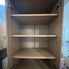 ゴミ箱上食器棚、キッチンラックの画像