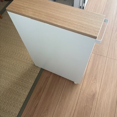 山崎実業(Yamazaki) ハンドル付き スリム トイレラック ホワイト 約W13XD47.5XH68.5cm の画像