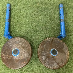 【売切御免！】980 鳥取県発 トラクター用 尾輪 セット 丸軸 部品 パーツ 現状販売 広島 岡山 島根 兵庫 あぐり家鳥取中央店の画像