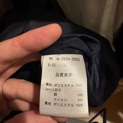 パーティードレス　膝丈　L ネイビー【値下げ交渉OK】の画像
