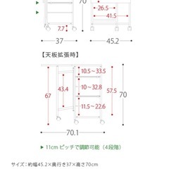 キッチンワゴンの画像