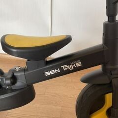 【交渉中】No.188　BeneBene　キッズキックバイク　イエロー　手押し棒付き　ペダルなし（豊橋市収集業務課リユース家具）の画像