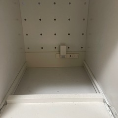 【LOWYA】スリム収納棚 ホワイト 食器棚 引き出し付きの画像