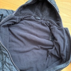 ユニクロ　ウォームパテッドオールインワン　ネイビー　70の画像