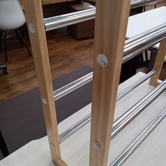 ★リユースのサカイ水戸店★押し入れラックライトブラウンH45.5×D17×W54～99.5クリーニング済みMT6474の画像