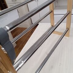 ★リユースのサカイ水戸店★押し入れラックライトブラウンH45.5×D17×W54～99.5クリーニング済みMT6474の画像