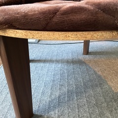 タンスのゲン こたつ 2点セット 【こたつ本体+掛布団】 洗える 幅69cm コーデュロイ 円形 リバーシブル ビターブラウン21300012 33AM 【70475】の画像