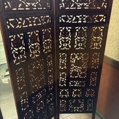 アジアン　衝立　木製彫刻　パーティションの画像
