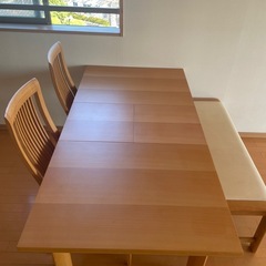 大塚家具　伸縮テーブル　ダイニングセットの画像