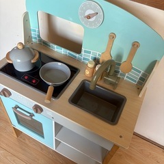 マイストーリー 木製 2in1 おしゃれなIHキッチン おままごとキッチン　誕生日プレゼント　クリスマスプレゼント の画像