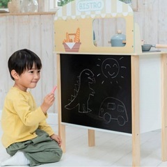 マイストーリー 木製 2in1 おしゃれなIHキッチン おままごとキッチン　誕生日プレゼント　クリスマスプレゼント の画像