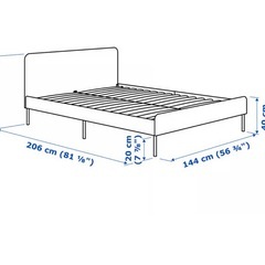 IKEA クイーンベッド ベッドフレーム  マットレスの画像