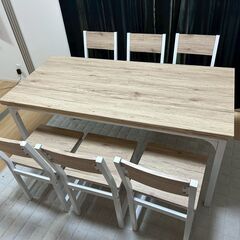 ダイニング7点セット  ダイニングテーブル×1　イス×6の画像