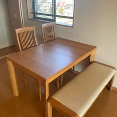 大塚家具　伸縮テーブル　ダイニングセットの画像