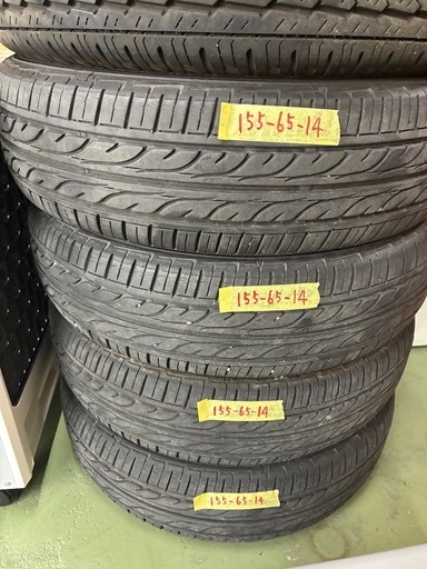 中古タイヤ155 65R14工賃込