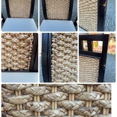 ウォーターヒヤシンス 椅子 チェア ダイニングチェア 木製 【訳あり品の為、お買い得です★】の画像