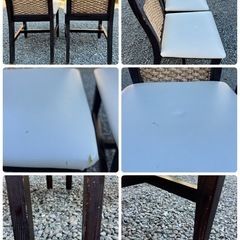 ウォーターヒヤシンス 椅子 チェア ダイニングチェア 木製 【訳あり品の為、お買い得です★】の画像