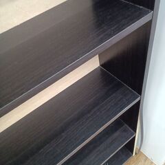 ★リユースのサカイ水戸店★収納棚ブラックH133.5×D17×W59クリーニング済みMT6483の画像