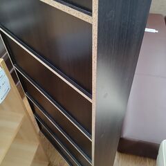 ★リユースのサカイ水戸店★収納棚ブラックH133.5×D17×W59クリーニング済みMT6483の画像
