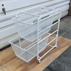 【木更津市民限定】メッシュバスケット付きワゴン（2512-16）の画像