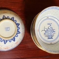 景徳鎮　中華丼5枚と小皿10枚セットの画像