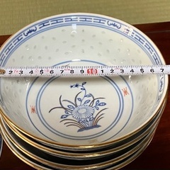 景徳鎮　中華丼5枚と小皿10枚セットの画像