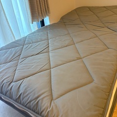 12/7まで 【総額5万円相当・美品】シングルベッド3点セット（ニトリ厚手マット＋すのこフレーム＋帝人・防ダニ敷布団）2年使用の画像