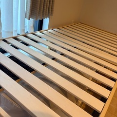 12/7まで 【総額5万円相当・美品】シングルベッド3点セット（ニトリ厚手マット＋すのこフレーム＋帝人・防ダニ敷布団）2年使用の画像